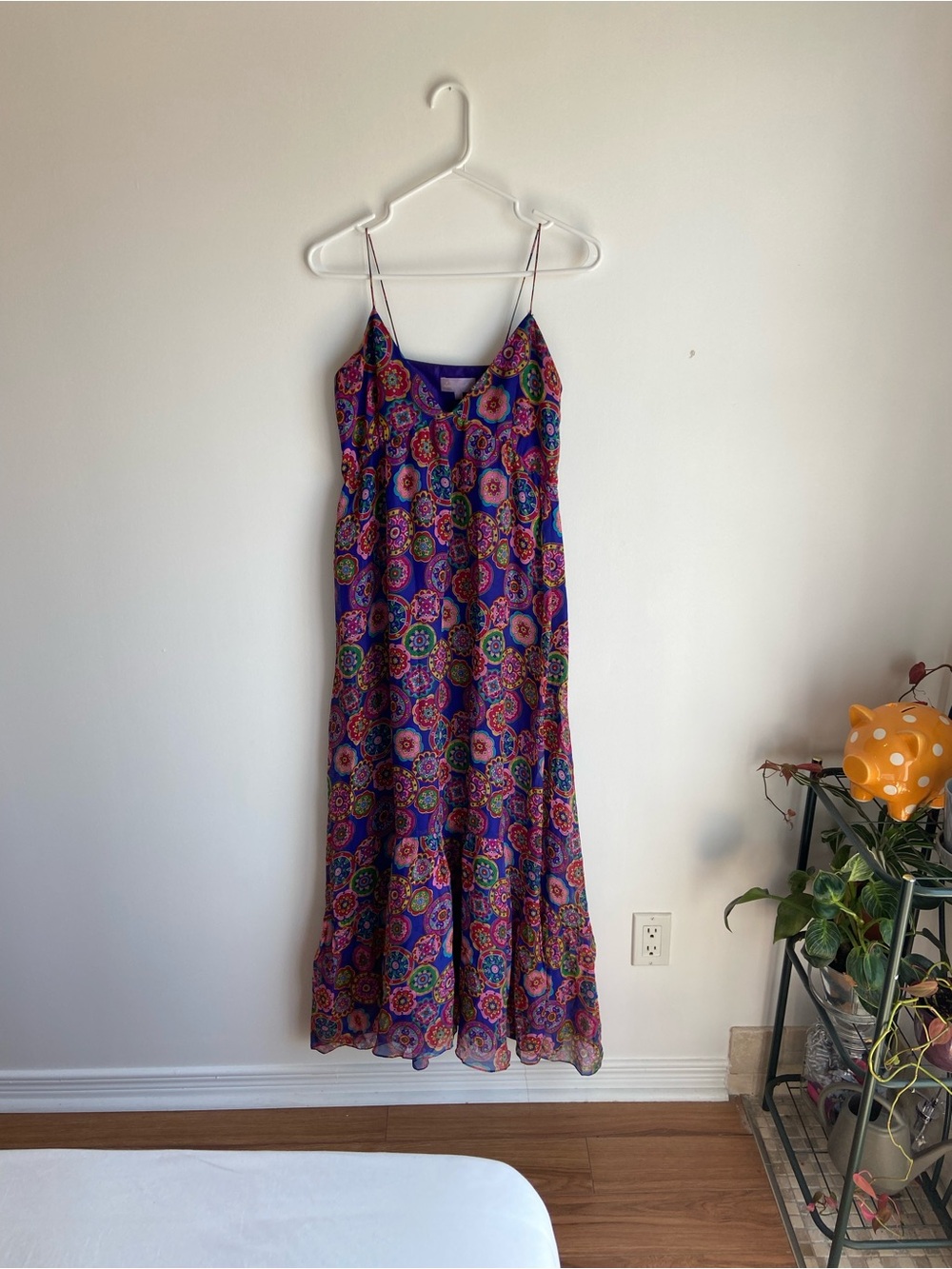 Lacey Parker Bohemian Purple Floral Maxi Slip Dress